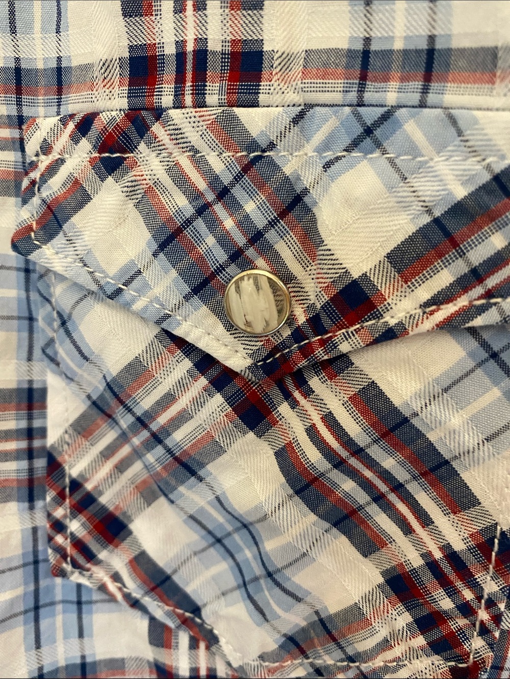 Panhandle Western Embroidered Plaid Button-Down Shirt - Picture 4 of 5